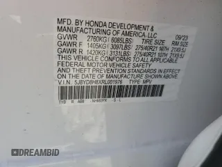 2024 Acura MDX Type S w/Advance Package with VIN 5J8YD8H8XRL001976, listed as a Copart auction lot 77211604 with 0 mi miles and Salvage Title. Bid and sale history available at carsss.com. Image 13.