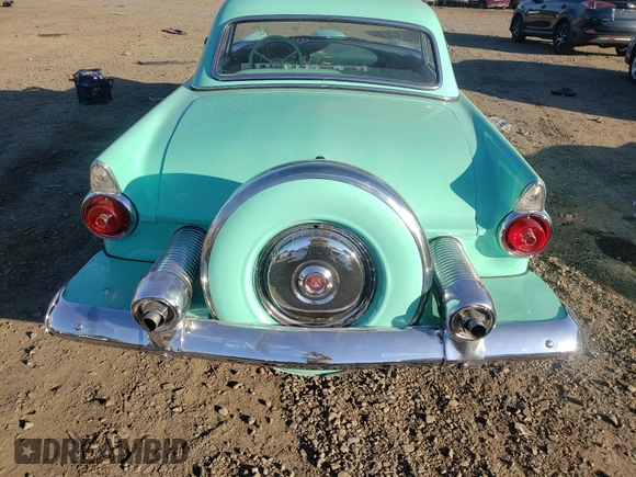 1955 Ford Thunderbird with VIN P5FH221611, listed as a Copart auction lot 61403814 with 16,558 mi miles and Salvage Title. Bid and sale history available at DreamBid. Image 6.