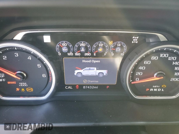 2019 Chevrolet Silverado 1500 High Country with VIN 1GCUYHEL7KZ316795, listed as a Copart auction lot 44081935 with 87,432 mi miles and Salvage Title. Bid and sale history available at carsss.com. Image 9.