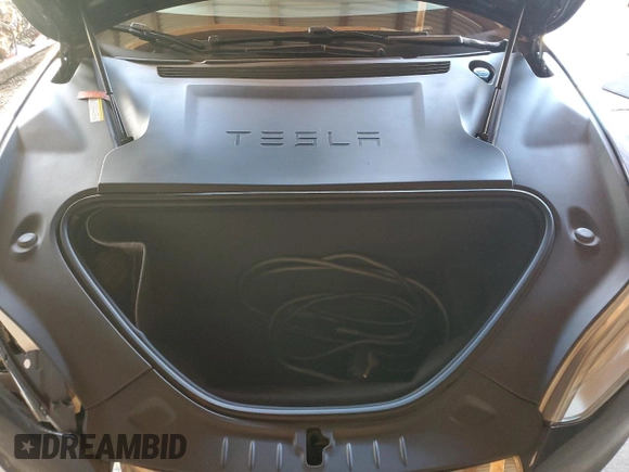 2017 Tesla Model S 100D with VIN 5YJSA1E20HF198419, listed as a Copart auction lot 61481605 with 52,853 mi miles and Salvage title. Bid and sale history available at DreamBid. Image 11.