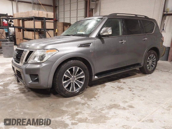 2020 Nissan Armada SL with VIN JN8AY2NC4L9619782, listed as a IAAI auction lot 41554399 with 137,306 mi miles. Bid and sale history available at carsss.com. Image 2.