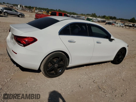 2019 Mercedes-Benz A 220 with VIN WDD3G4EB6KW021421, listed as a Copart auction lot 55458715 with 72,118 mi miles and Salvage title. Bid and sale history available at DreamBid. Image 3.