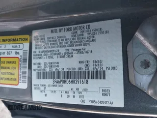 2017 Ford Fusion SE with VIN 3FA6P0HD6HR291618, listed as a IAAI auction lot 41649672 with 63,875 mi miles. Bid and sale history available at carsss.com. Image 9.