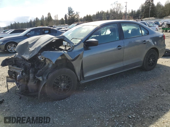 2014 Volkswagen Jetta Sedan S with VIN 3VW1K7AJ0EM350776, listed as a Copart auction lot 49552995 with 0 mi miles and Salvage Title. Bid and sale history available at carsss.com. Image 1.