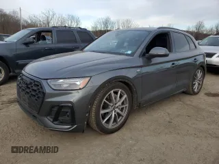 2023 Audi Q5 S line Premium Plus with VIN WA1E2AFY4P2069690, listed as a Copart auction lot 80200504 with 28,090 mi miles and Salvage title. Bid and sale history available at DreamBid. Image 1.