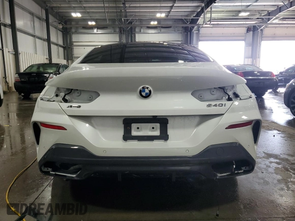 2022 BMW 8 Series 840i with VIN WBAGV4C06NCH11761, listed as a Copart auction lot 79094614 with 37,994 mi miles and Salvage title. Bid and sale history available at DreamBid. Image 6.