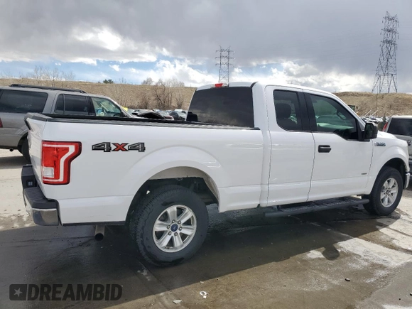2017 Ford F-150 XL with VIN 1FTEX1EP9HKC44209, listed as a Copart auction lot 49645355 with 136,400 mi miles and Salvage Title. Bid and sale history available at carsss.com. Image 3.