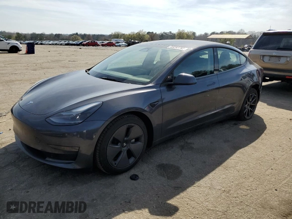 2023 Tesla Model 3 with VIN 5YJ3E1EA8PF699931, listed as a Copart auction lot 49293795 with 13,119 mi miles and Salvage Title. Bid and sale history available at DreamBid. Image 1.