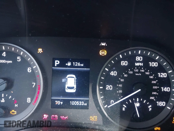 2019 Hyundai Tucson SE with VIN KM8J2CA48KU951829, listed as a IAAI auction lot 41261166 with 100,533 mi miles. Bid and sale history available at carsss.com. Image 7.