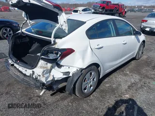 2017 Kia Forte LX with VIN 3KPFK4A7XHE062659, listed as a IAAI auction lot 41595629 with 38,102 mi miles. Bid and sale history available at carsss.com. Image 4.
