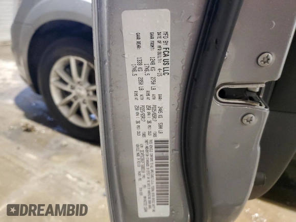 2015 Dodge Journey SXT with VIN 3C4PDCBB2FT688310, listed as a Copart auction lot 44918515 with 160,297 mi miles and Salvage Title. Bid and sale history available at DreamBid. Image 15.