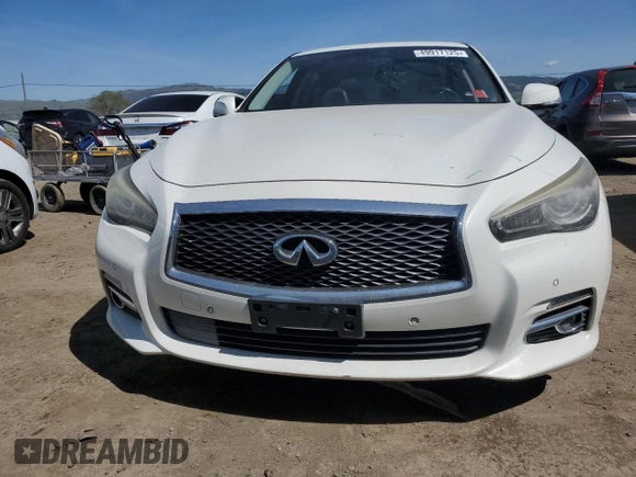 2014 Infiniti Q50 Sport with VIN JN1BV7AP0EM682217, listed as a Copart auction lot 49917125 with 65,606 mi miles and Salvage Title. Bid and sale history available at DreamBid. Image 5.
