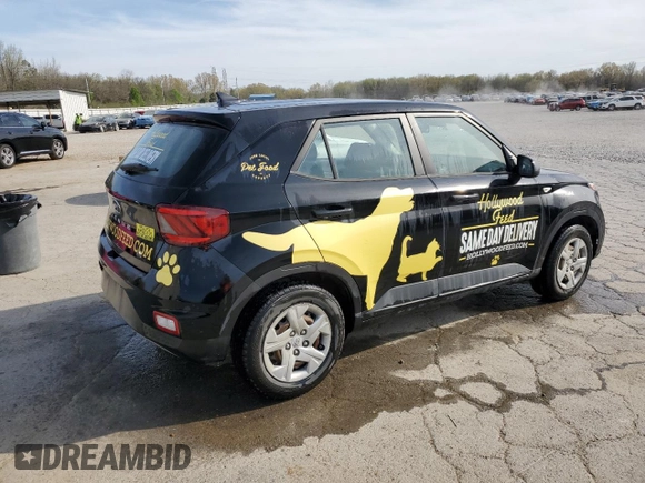 2020 Hyundai Venue SE with VIN KMHRB8A39LU038019, listed as a Copart auction lot 50126315 with 244,315 mi miles and Clean Title. Bid and sale history available at DreamBid. Image 3.