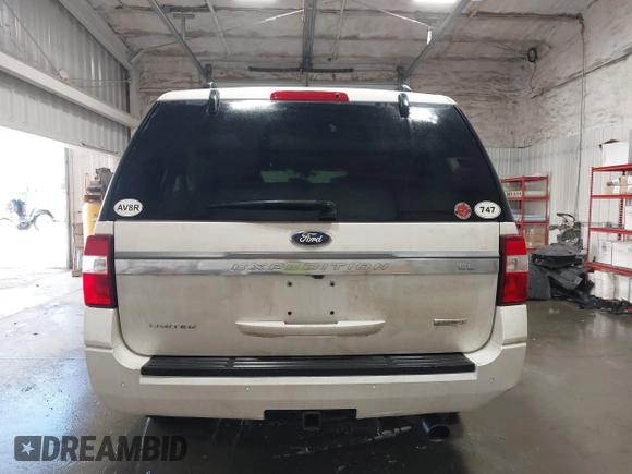 2015 Ford Expedition Max Limited с VIN 1FMJK2AT3FEF50514, выставлен на аукционе IAAI как лот 41550124 с пробегом 63 372 миль миль и . История ставок и продаж доступна на DreamBid. Изображение 16.