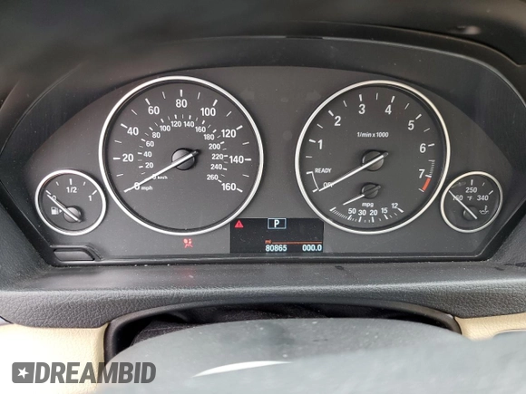 2014 BMW 3 Series 328i with VIN WBA3A5C52EP600187, listed as a Copart auction lot 53195295 with 80,865 mi miles and Salvage Title. Bid and sale history available at carsss.com. Image 9.