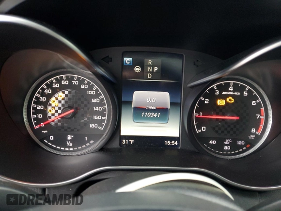 2017 Mercedes-Benz C 43 AMG with VIN 55SWF6EB1HU198007, listed as a Copart auction lot 48469895 with 110,341 mi miles and Salvage Title. Bid and sale history available at DreamBid. Image 9.