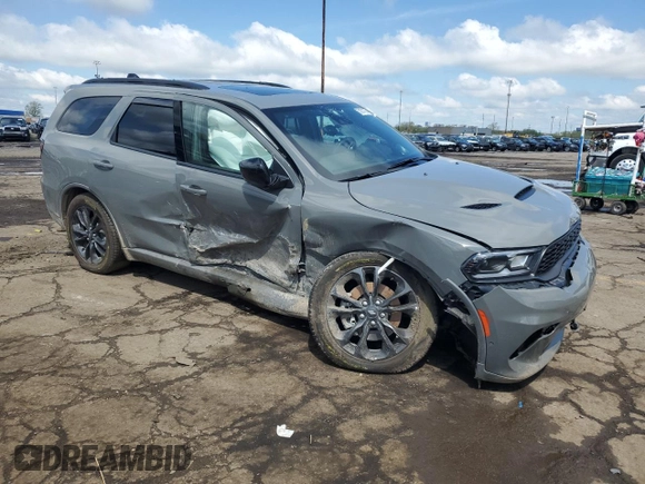 2025 Dodge Durango GT Plus with VIN 1C4RDJDG7SC503972, listed as a Copart auction lot 56074765 with 7,104 mi miles and Salvage title. Bid and sale history available at DreamBid. Image 4.