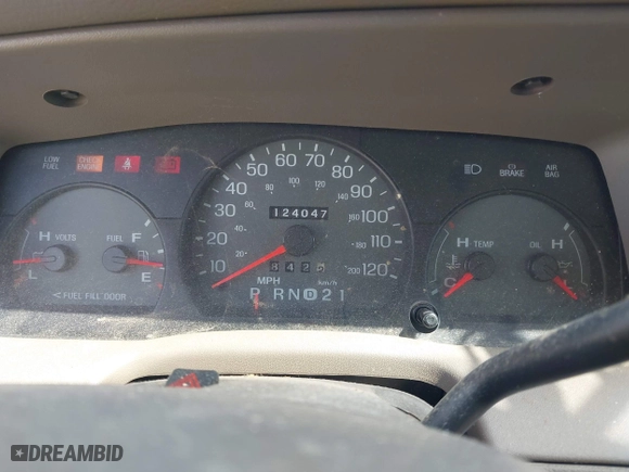 2003 Mercury Grand Marquis LS Premium with VIN 2MEFM75W33X669341, listed as a IAAI auction lot 42063018 with 124,047 mi miles. Bid and sale history available at carsss.com. Image 7.