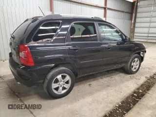 2009 Kia Sportage LX with VIN KNDJF724597564338, listed as a Copart auction lot 44123195 with 113,132 mi miles and Salvage Title. Bid and sale history available at carsss.com. Image 3.