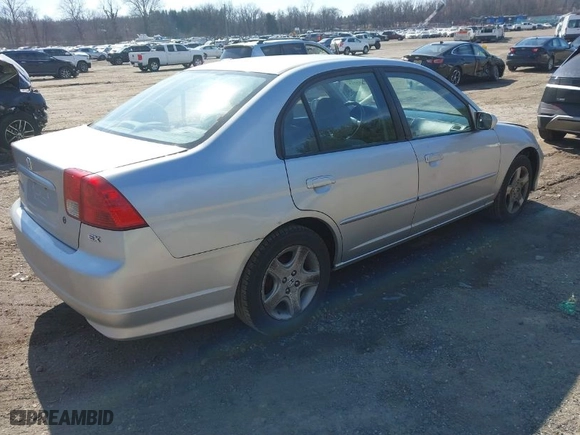 2004 Honda Civic EX with VIN 2HGES26704H588176, listed as a IAAI auction lot 41653715 with 120,241 mi miles. Bid and sale history available at carsss.com. Image 4.