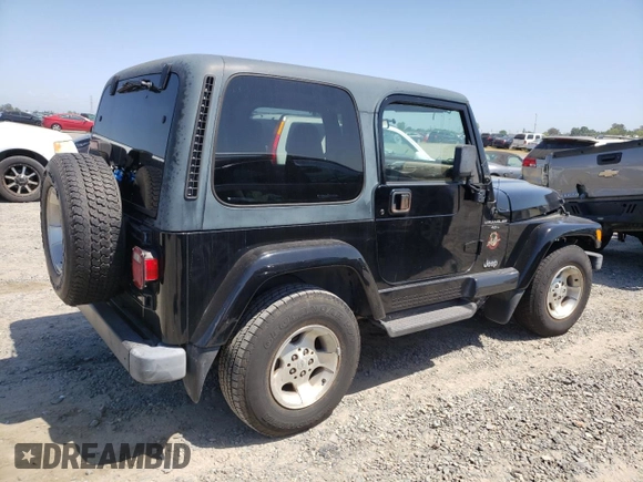 2000 Jeep Wrangler Sahara with VIN 1J4FA59S0YP759138, listed as a Copart auction lot 55329555 with 165,508 mi miles and Clean Title. Bid and sale history available at carsss.com. Image 3.