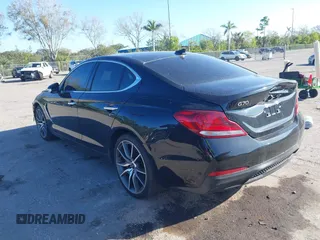 2019 Genesis G70 2.0T Sport with VIN KMTG24LA4KU016333, listed as a IAAI auction lot 41536018 with 70,587 mi miles. Bid and sale history available at carsss.com. Image 3.