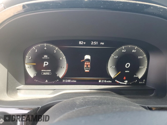 2022 Infiniti QX60 Sensory with VIN 5N1DL1GS9NC330355, listed as a Copart auction lot 61104205 with 31,248 mi miles and Salvage title. Bid and sale history available at DreamBid. Image 9.