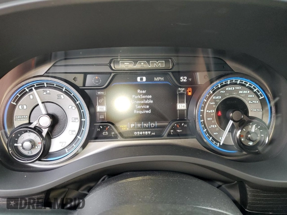 2022 Ram 1500 Limited with VIN 1C6SRFHT6NN171384, listed as a Copart auction lot 51975235 with 34,181 mi miles and Salvage title. Bid and sale history available at DreamBid. Image 9.