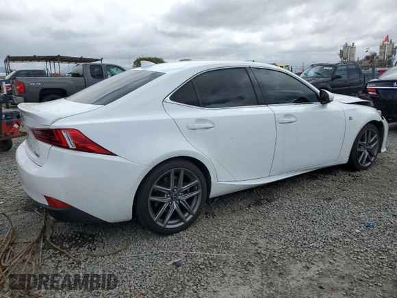 2016 Lexus IS 200t with VIN JTHBA1D24G5036602, listed as a Copart auction lot 54377835 with 83,380 mi miles and Salvage title. Bid and sale history available at DreamBid. Image 3.