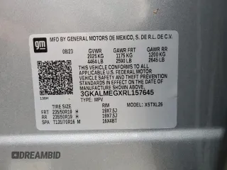 2024 GMC Terrain SLE with VIN 3GKALMEGXRL157645, listed as a Copart auction lot 55771085 with 24,016 mi miles and Salvage title. Bid and sale history available at DreamBid. Image 13.