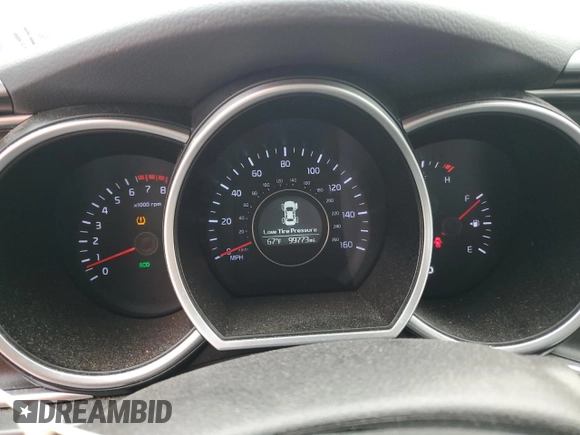 2015 Kia Optima LX with VIN KNAGM4A70F5551592, listed as a Copart auction lot 55157375 with 99,773 mi miles and Salvage Title. Bid and sale history available at carsss.com. Image 9.
