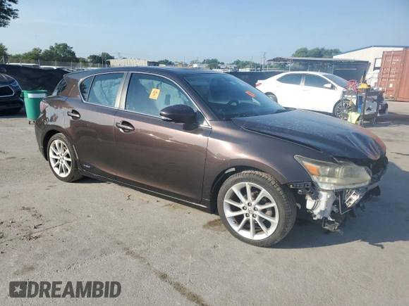 2011 Lexus CT 200h with VIN JTHKD5BH5B2039413, listed as a Copart auction lot 57725925 with 169,817 mi miles and Salvage title. Bid and sale history available at DreamBid. Image 4.