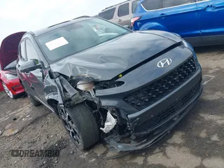 2023 Hyundai Kona Limited with VIN KM8K53A35PU010834, listed as a IAAI auction lot 40705536 with 29,459 mi miles. Bid and sale history available at carsss.com. Image 1.