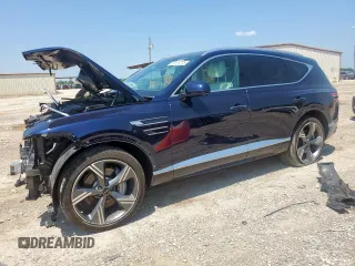 2025 Genesis GV80 Prestige with VIN KMUHEESC3SU228091, listed as a Copart auction lot 59107275 with 16,838 mi miles and Salvage title. Bid and sale history available at DreamBid. Image 1.