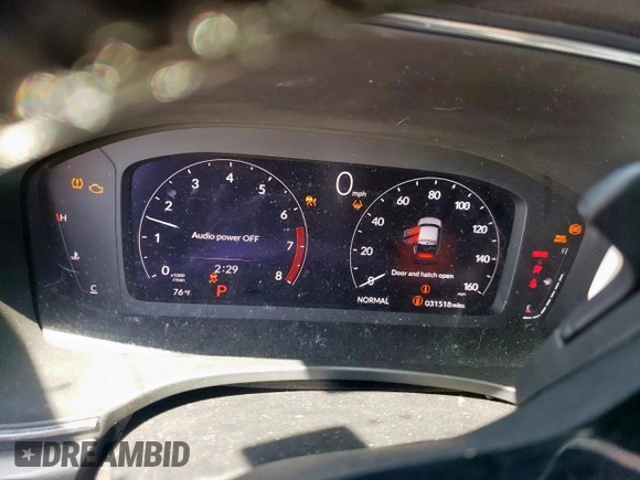 2023 Acura Integra with VIN 19UDE4H29PA008961, listed as a Copart auction lot 52236715 with 31,518 mi miles and Salvage title. Bid and sale history available at DreamBid. Image 9.