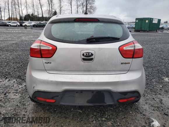 2014 Kia Rio EX with VIN KNADN5A35E6417270, listed as a Copart auction lot 80914984 with 53,932 mi miles and Salvage Title. Bid and sale history available at carsss.com. Image 6.