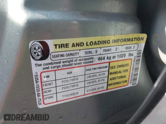 2007 Ford Escape Hybrid с VIN 1FMCU49H47KA97019, выставлен на аукционе IAAI как лот 42153818 с пробегом 138 248 миль миль и . История ставок и продаж доступна на DreamBid. Изображение 9.