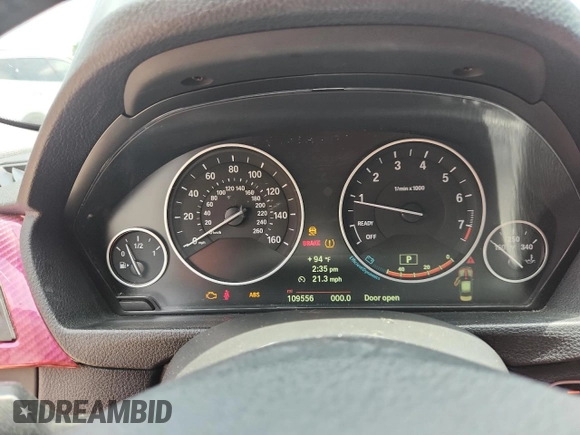 2014 BMW 3 Series 320i xDrive with VIN WBA3C3C50EF986791, listed as a Copart auction lot 62003805 with 109,556 mi miles and Salvage title. Bid and sale history available at DreamBid. Image 9.