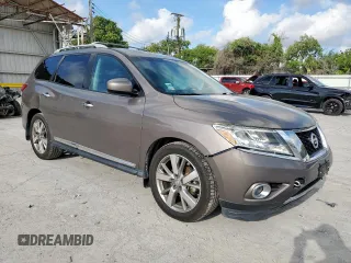2014 Nissan Pathfinder SL with VIN 5N1AR2MN4EC612375, listed as a Copart auction lot 61652485 with 127,039 mi miles and Salvage title. Bid and sale history available at DreamBid. Image 4.