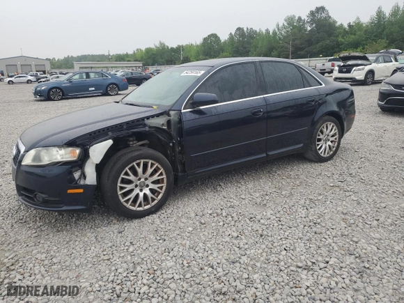 2008 Audi A4 2.0T with VIN WAUDF78E48A161849, listed as a Copart auction lot 54259165 with 87,452 mi miles and Clean Title. Bid and sale history available at carsss.com. Image 1.