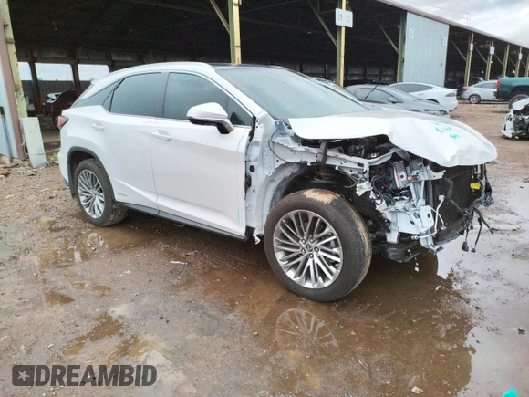 2022 Lexus RX with VIN 2T2JGMDA8NC077461, listed as a Copart auction lot 44594703 with 13,651 mi miles. Bid and sale history available at carsss.com. Image 4.