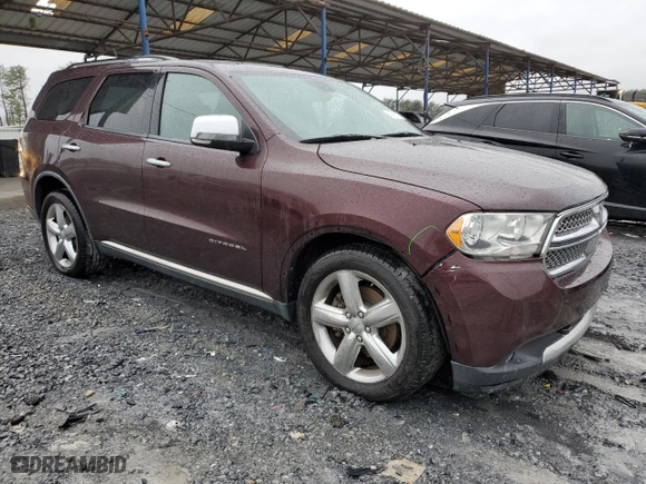 2012 Dodge Durango Citadel with VIN 1C4SDJET2CC211600, listed as a Copart auction lot 43921175 with 224,495 mi miles and Salvage Title. Bid and sale history available at carsss.com. Image 4.