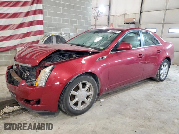 2008 Cadillac CTS RWD w/1SA with VIN 1G6DF577480168237, listed as a Copart auction lot 43858895 with 103,329 mi miles and Non Repairable. Bid and sale history available at carsss.com. Image 1.