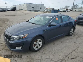 2015 Kia Optima LX with VIN KNAGM4A77F5593841, listed as a Copart auction lot 51691115 with 104,757 mi miles and Clean Title. Bid and sale history available at carsss.com. Image 1.