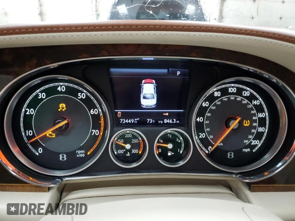 2015 Bentley Flying Spur with VIN SCBEC9ZA4FC041190, listed as a Copart auction lot 71217924 with 73,449 mi miles and Clean title. Bid and sale history available at DreamBid. Image 9.