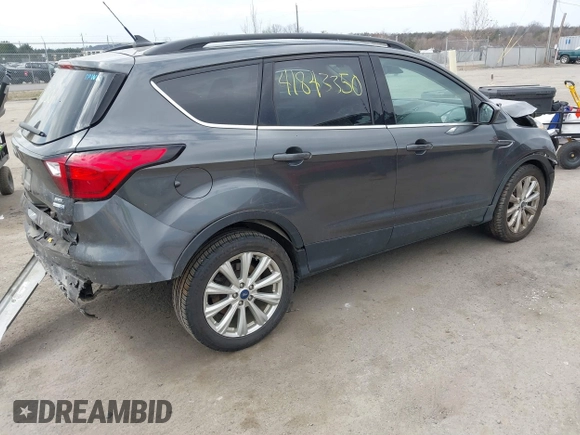 2019 Ford Escape SEL with VIN 1FMCU9HD1KUB75409, listed as a IAAI auction lot 41843350 with 91,835 mi miles. Bid and sale history available at carsss.com. Image 4.