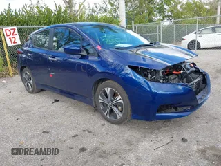 2021 Nissan LEAF SV with VIN 1N4AZ1CVXMC552087, listed as a IAAI auction lot 41639136 with 22,753 mi miles and . Bid and sale history available at DreamBid. Image 1.