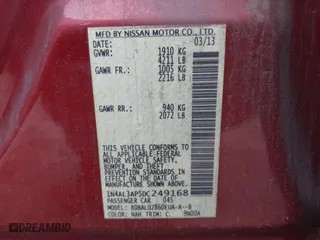 2013 Nissan Altima 2.5 S with VIN 1N4AL3AP5DC249168, listed as a IAAI auction lot 41442991 with 144,013 mi miles. Bid and sale history available at carsss.com. Image 9.