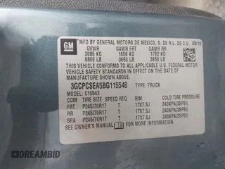 2011 Chevrolet Silverado 1500 LT with VIN 3GCPCSEA5BG115548, listed as a IAAI auction lot 41893746 with 224,233 mi miles and . Bid and sale history available at DreamBid. Image 9.