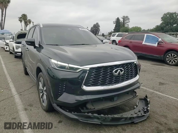 2023 Infiniti QX60 Luxe with VIN 5N1DL1FS5PC368816, listed as a Copart auction lot 54329005 with 54,642 mi miles and Salvage title. Bid and sale history available at DreamBid. Image 14.